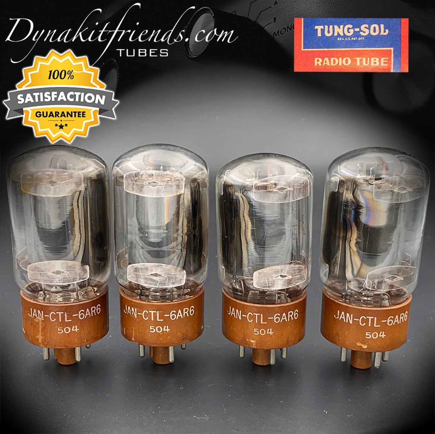 6AR6 TUNG-SOL Gray Plates Matched Tubes Made in USA - Vacuum Tubes Treasures