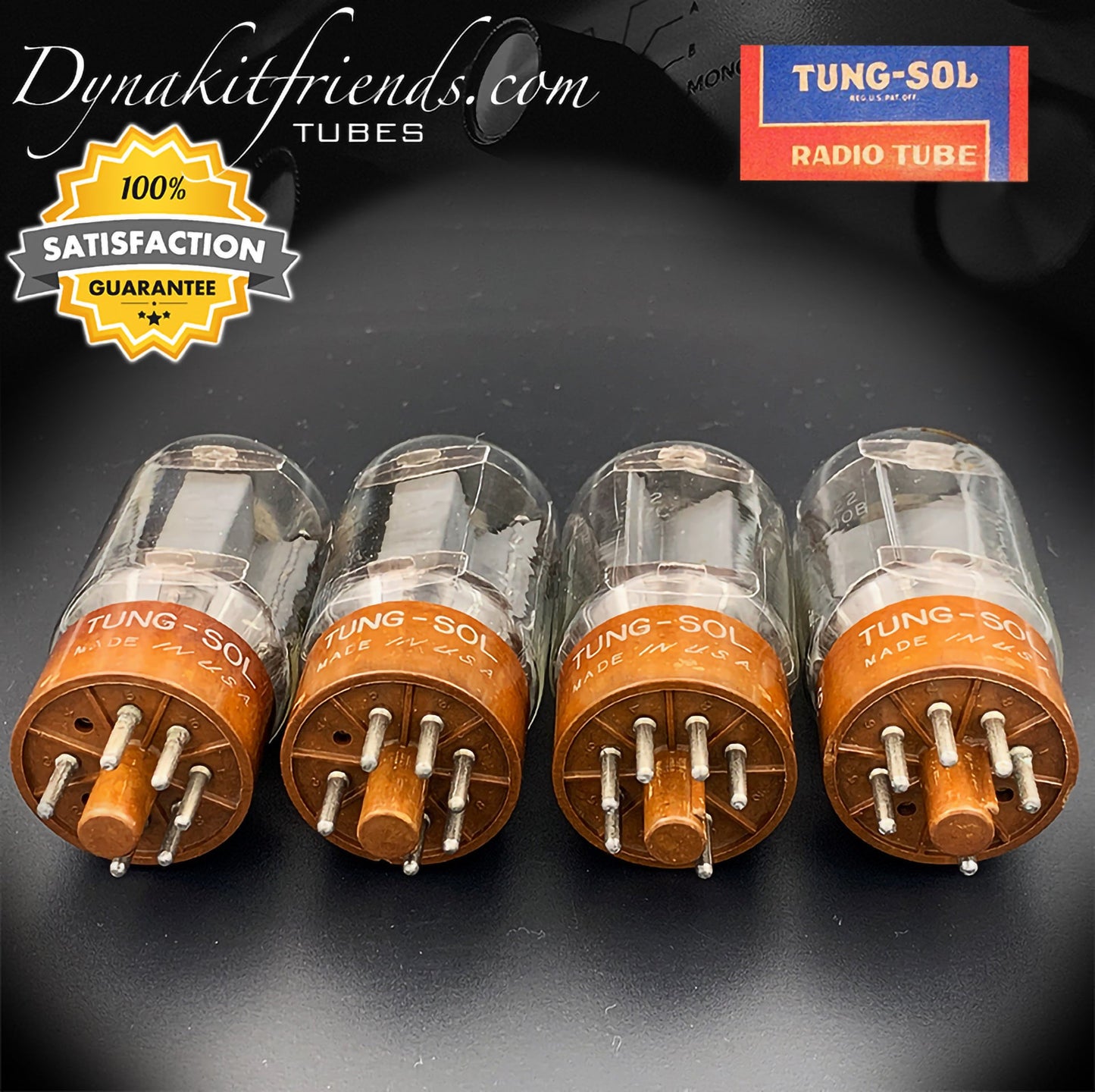 6AR6 TUNG-SOL Gray Plates Matched Tubes Made in USA - Vacuum Tubes Treasures