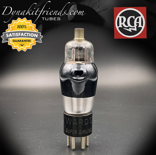 6C6 ( CK108 ) RCA ST Etiqueta de botella Wards Super AirLines Vidrio de grafito probado Tubo vintage