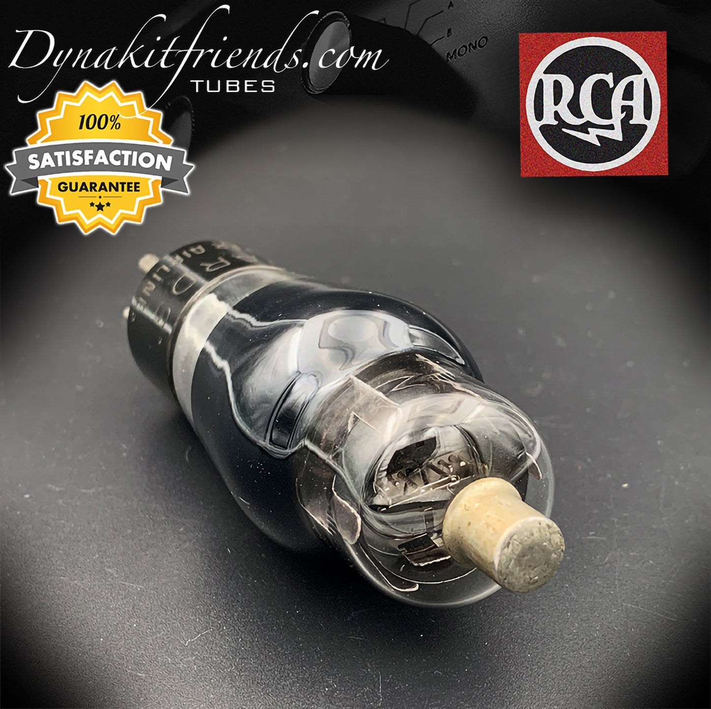6C6 (CK108) RCA ST Flaschenetikett Wards Super AirLines Graphitglas, getestete Vintage-Röhre