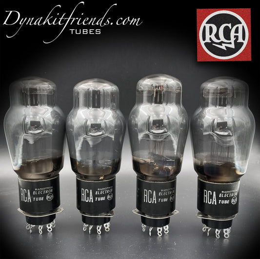 6L6G RCA Black Plates Smoked Glass Double [] Getter Matched Tubes Made in USA - Vacuum Tubes Treasures