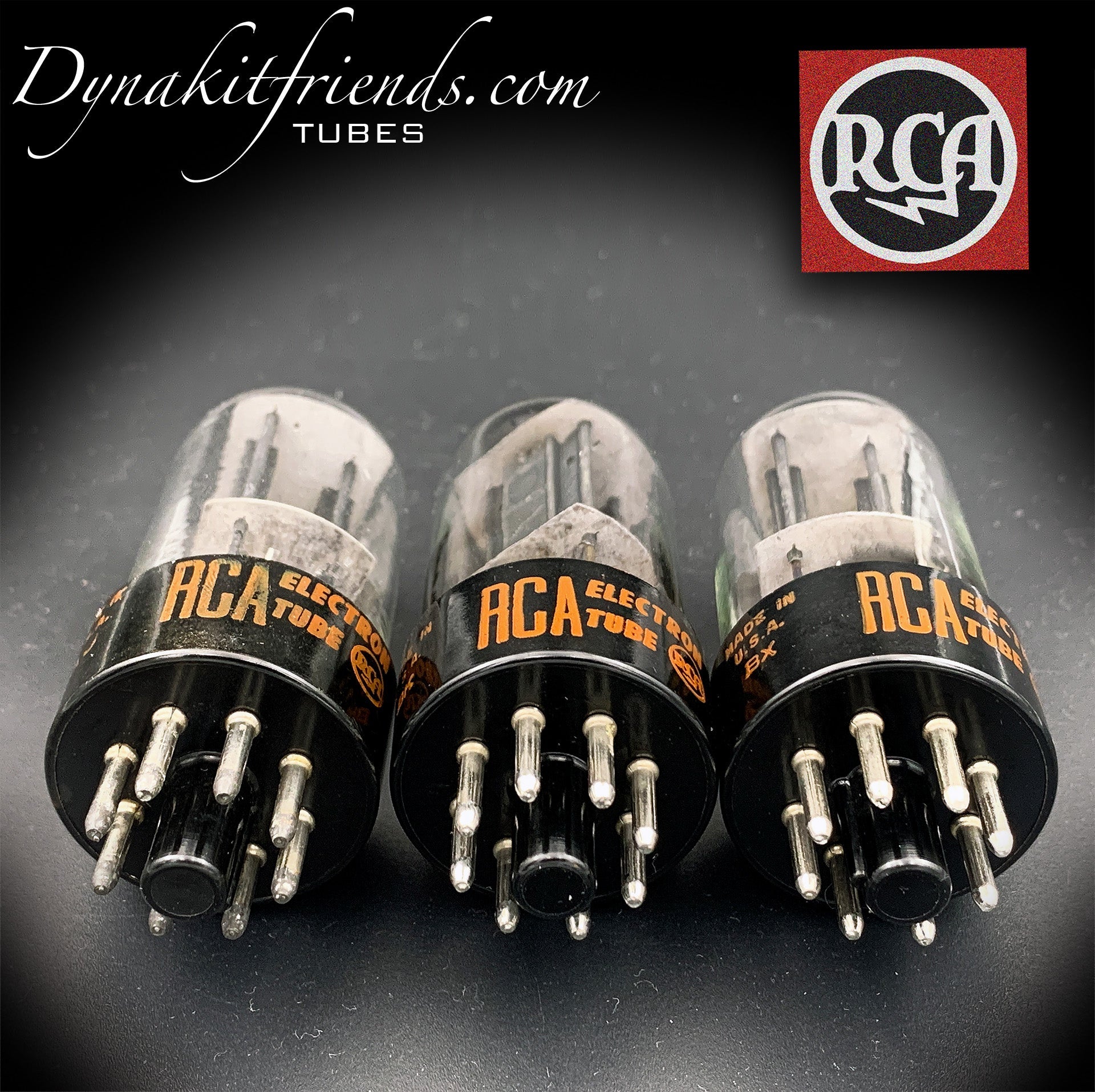 6SN7 GTB RCA ブラック プレート ボトム D/[] ゲッター マッチ チューブ USA 60 年代製 – Vacuum Tubes  Treasures