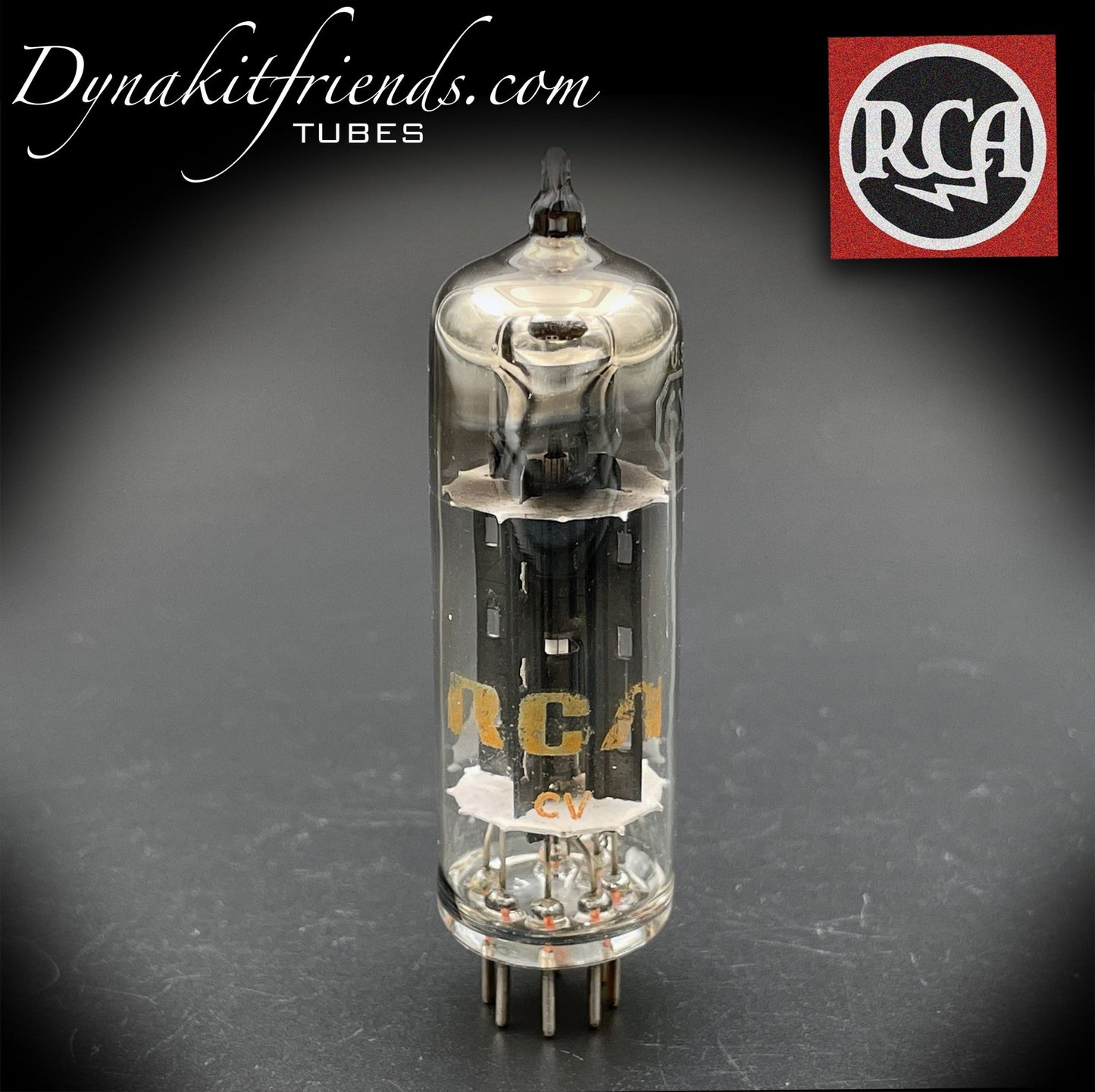 6X4 ( EZ90 ) RCA Black Plates O Getter Tube Rectifier Made in USA - Vacuum Tubes Treasures