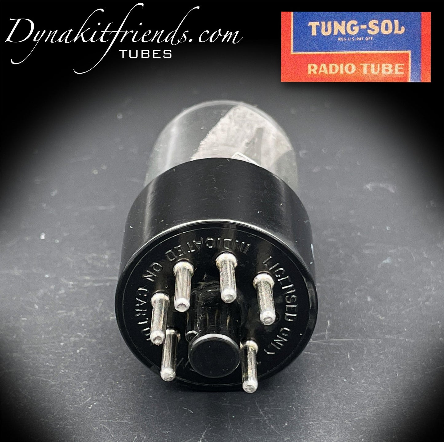 6X5GT ( 6Z5P ) TUNG-SOL Black Plates [] Getter Rectifier Tube MADE IN USA - Vacuum Tubes Treasures