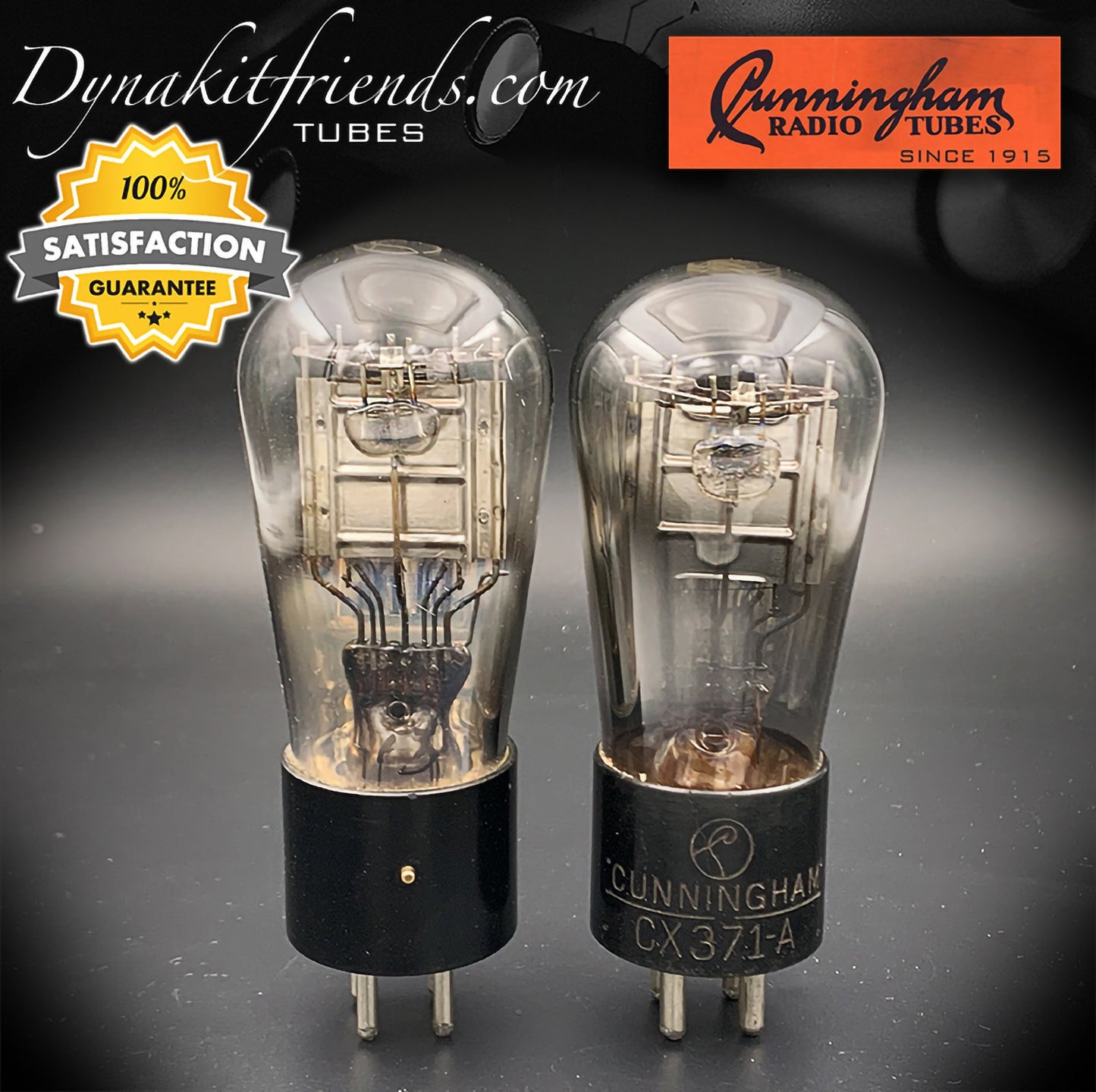 71A CUNNINGHAM Globe Power Triode Matched Pair Tubes Made In USA 1930's