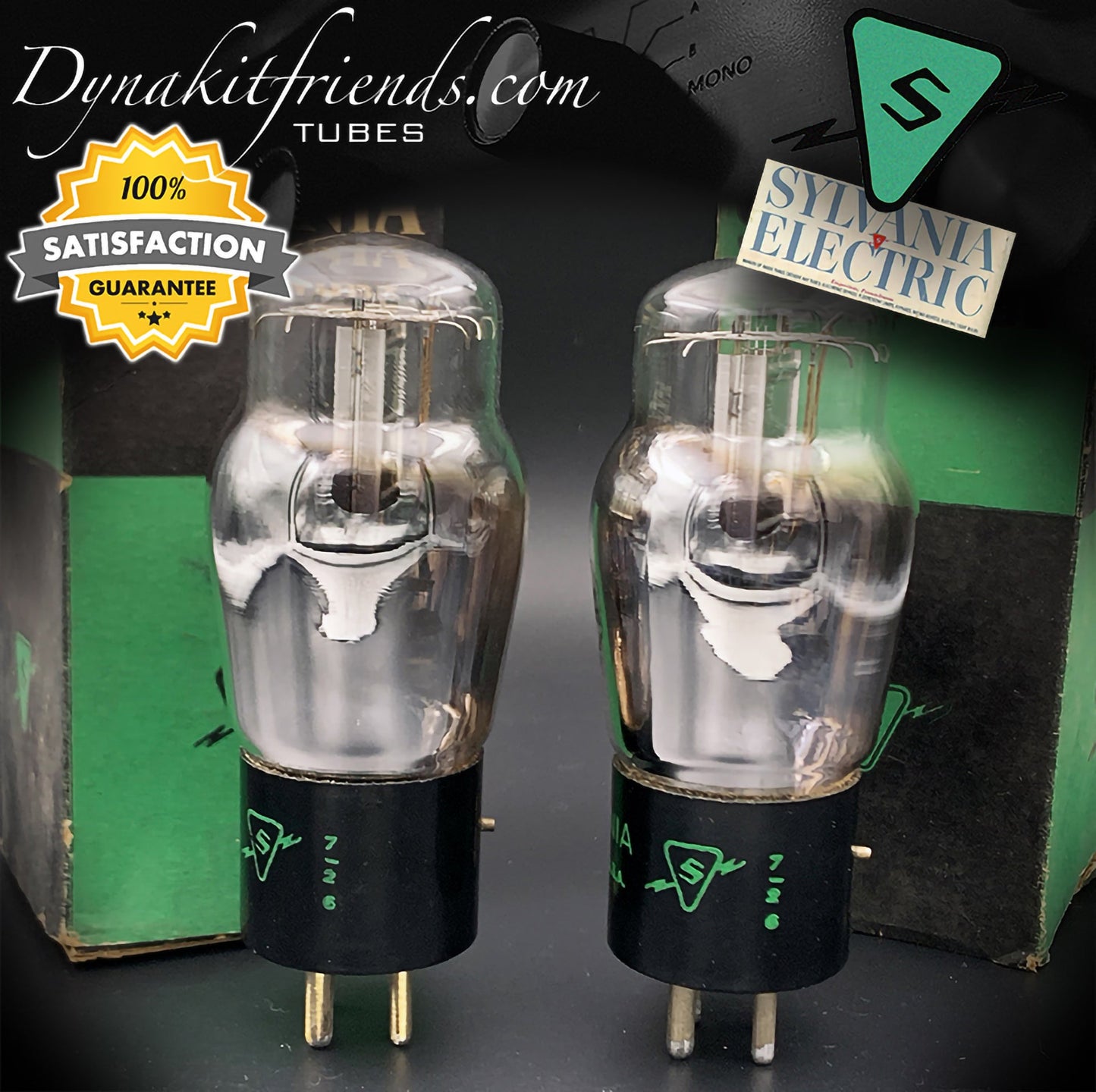 71A ST NOS NIB SYLVANIA Power Triode Matched Pair Tubes Made In USA 1947