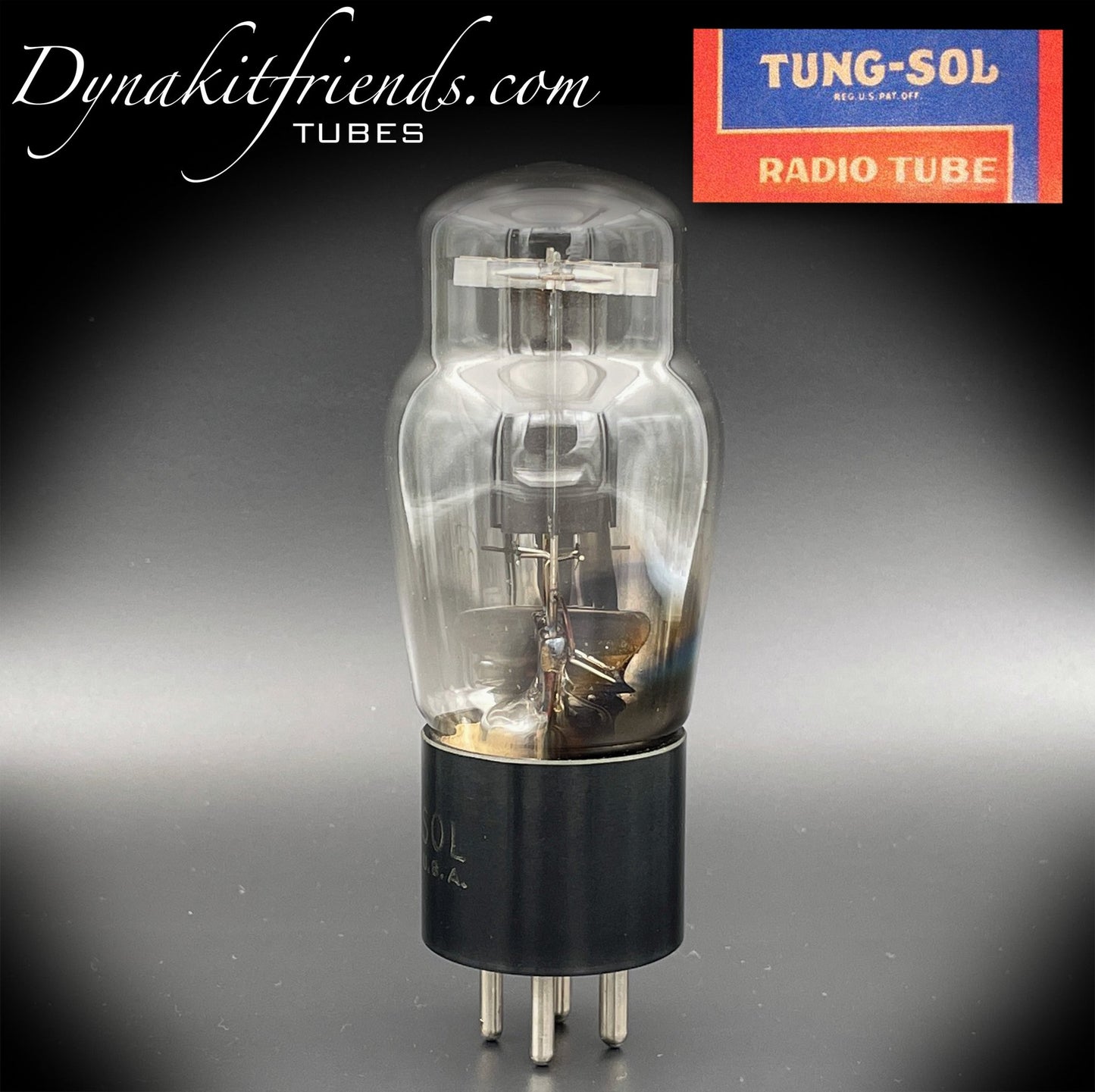 80 ( 110E/59 ) TUNG-SOL NOS Black Plates [] Getter Rectifier Tube Made in USA - Vacuum Tubes Treasures