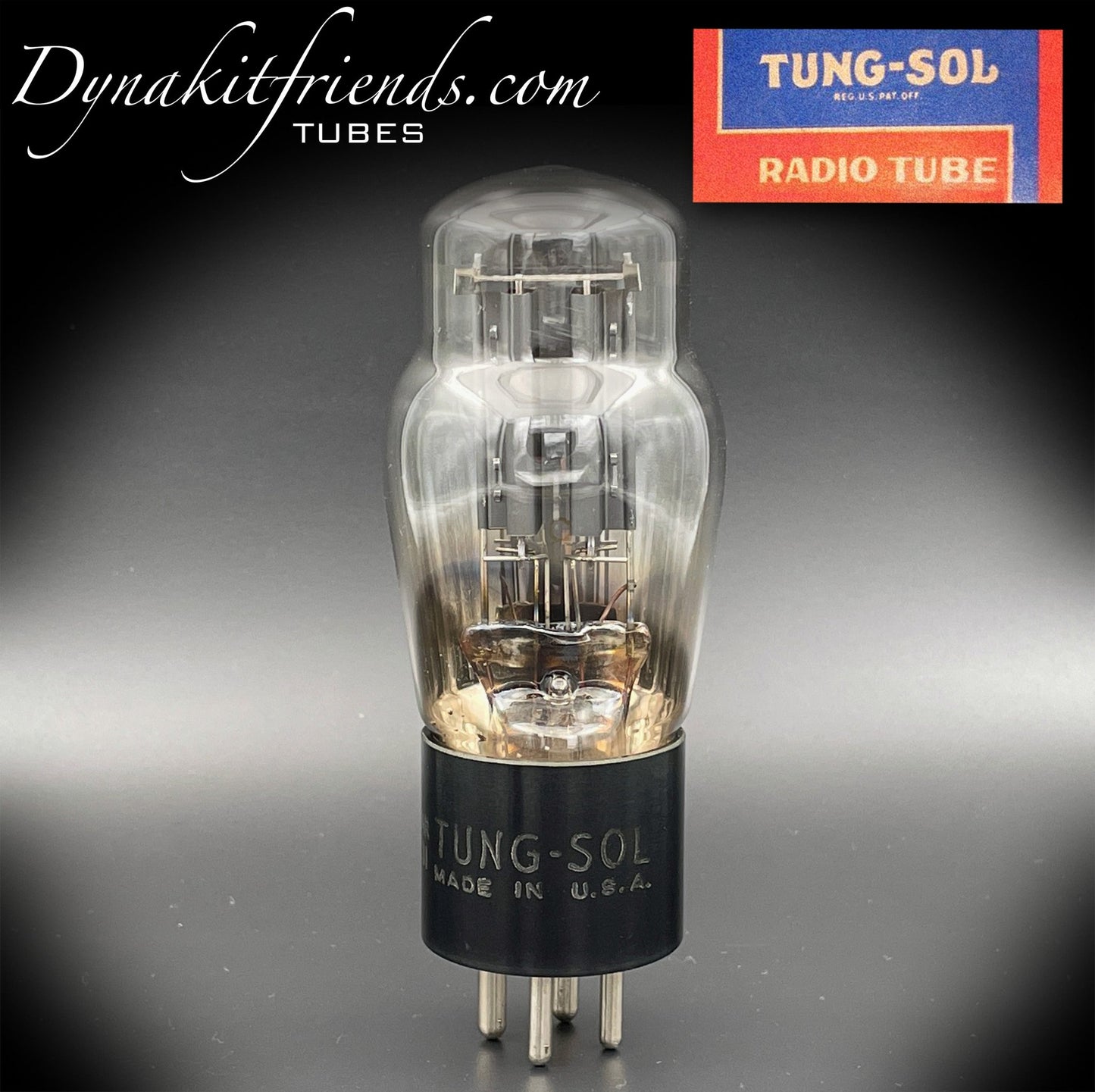 80 ( 110E/59 ) TUNG-SOL NOS Black Plates [] Getter Rectifier Tube Made in USA - Vacuum Tubes Treasures
