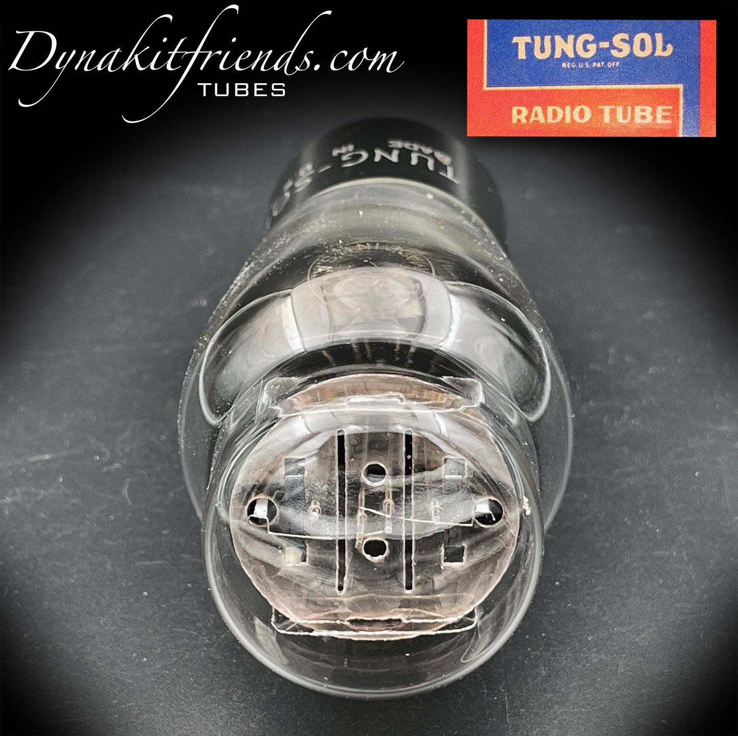 5Y3G (5Z2P) TUNG-SOL NOS Filamentos colgantes Placas acanaladas negras Rectificador de tubo getter de lámina Hecho en EE. UU.