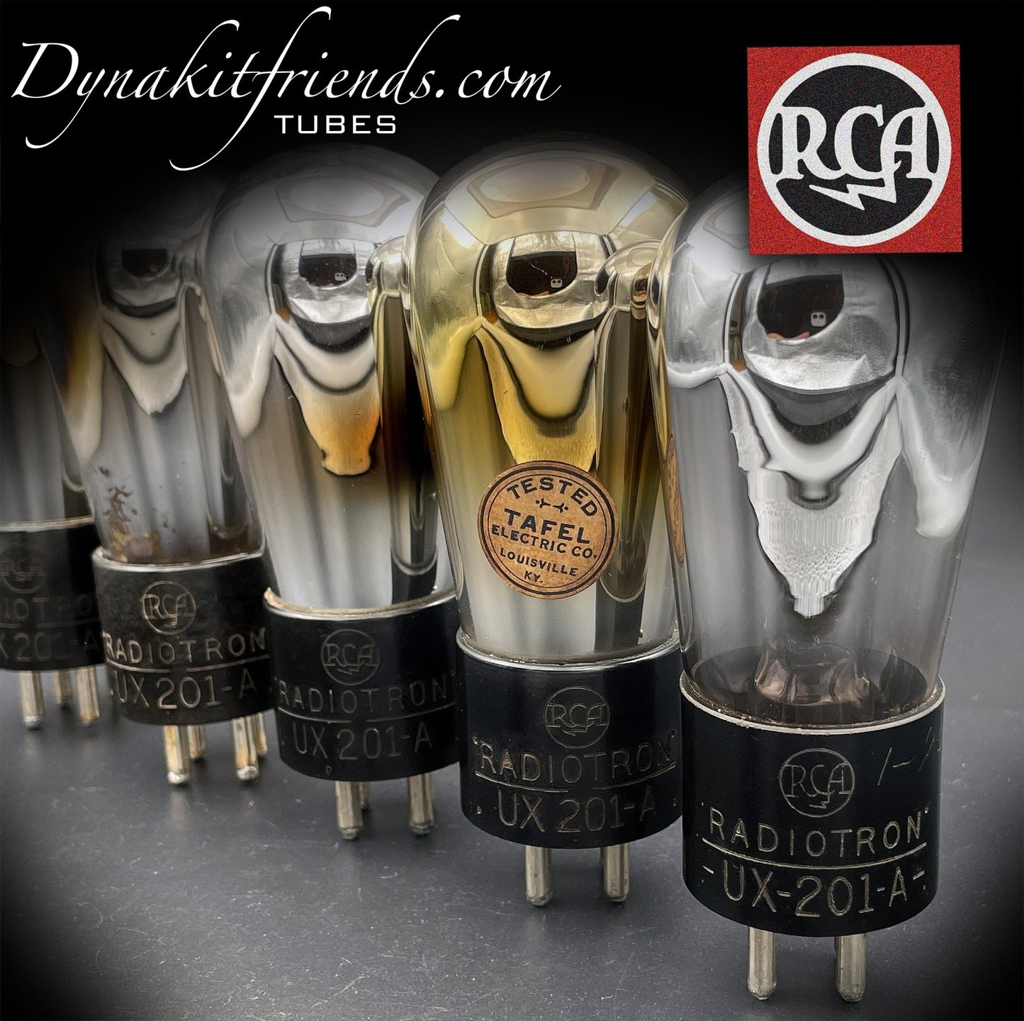 UX-201-A ( 01-A ) RCA Globe Atwater Kent Radio Tubes Test @ NOS specs Matched Tubes Made in USA '20s - Vacuum Tubes Treasures