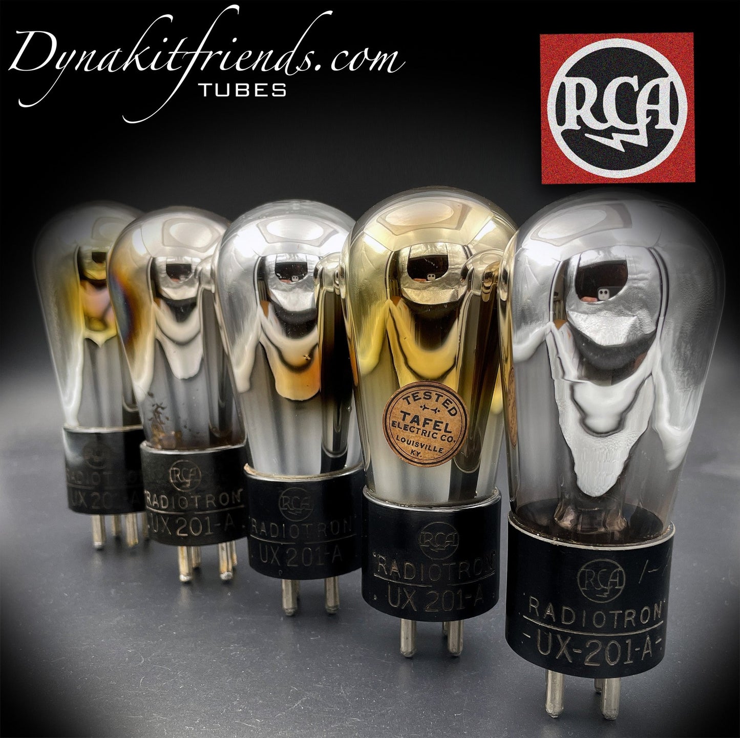 UX-201-A ( 01-A ) RCA Globe Atwater Kent Radio Tubes Test @ NOS specs Matched Tubes Made in USA '20s - Vacuum Tubes Treasures