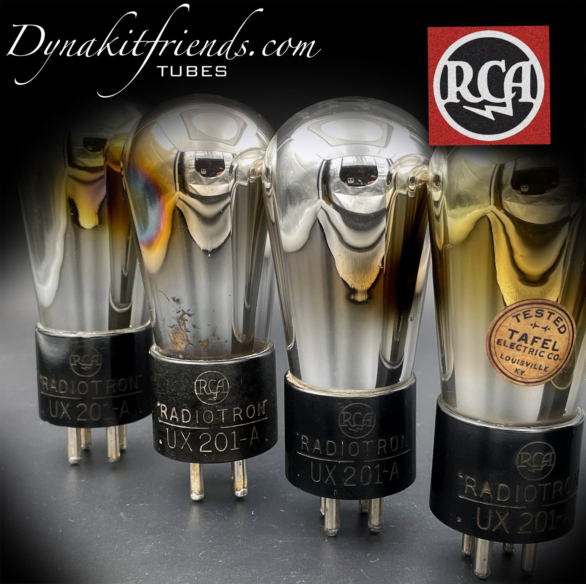 UX-201-A ( 01-A ) RCA Globe Atwater Kent Radio Tubes Test @ NOS specs Matched Tubes Made in USA '20s - Vacuum Tubes Treasures