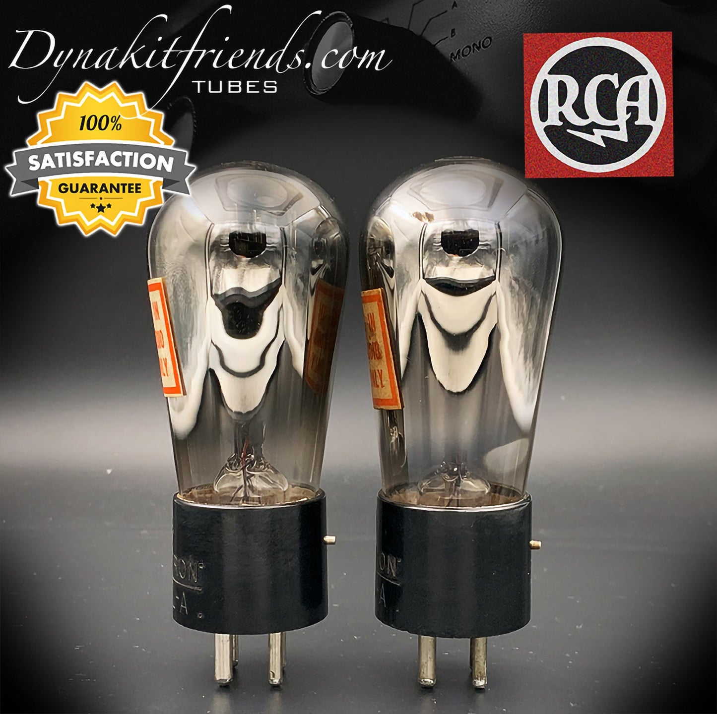 UX171A ( 71A ) RCA NOS Globe Power Triode Paire de tubes assortis fabriqués aux États-Unis 1928